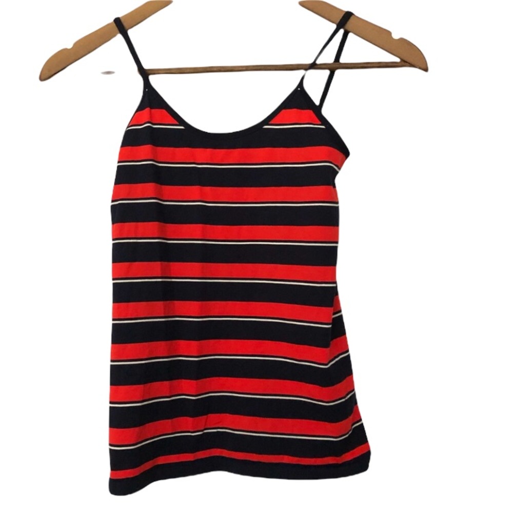 The Limited cami navy blue, orange and white.